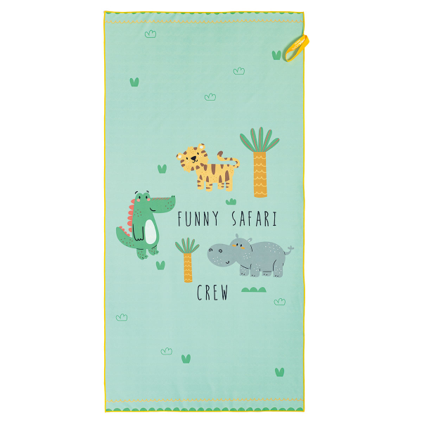 Παιδική Πετσέτα Θαλάσσης Microfiber (70x140) 2 Όψεων Nima Funny Safari