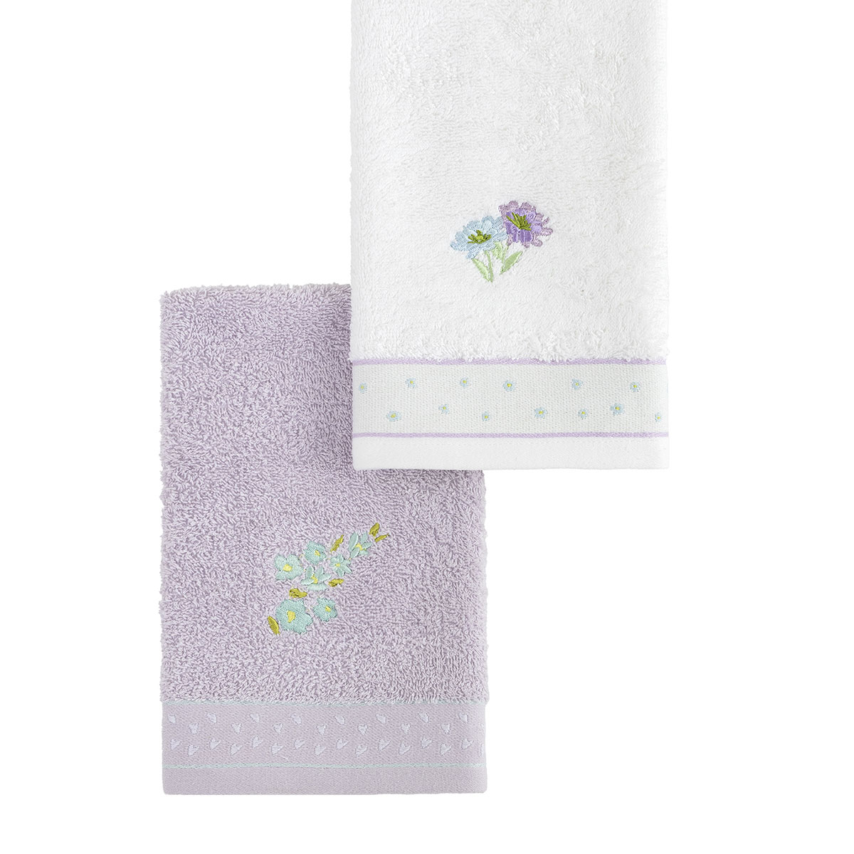 Πετσέτες Χεριών (Σετ 2Τμχ) Nima Lavender 420Gsm Home Λευκά Είδη Μπάνιου Spitishop
