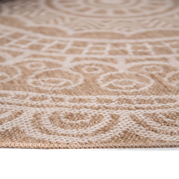 Στρογγυλό Χαλί Καλοκαιρινό (Φ240) Royal Carpet Avanos 8893 White