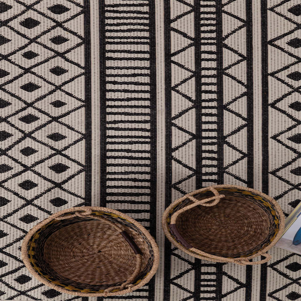 Χαλί Καλοκαιρινό (160x235) Royal Carpet Flox 3603W Black