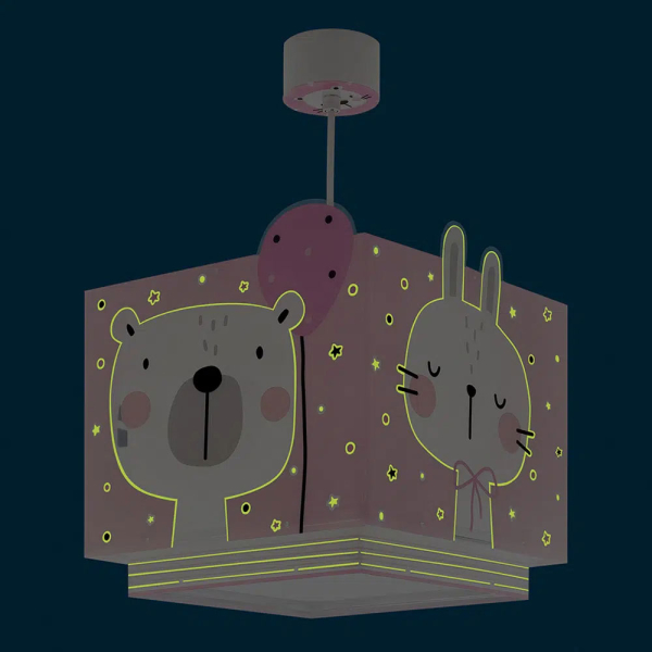 Παιδικό Φωτιστικό Οροφής Μονόφωτο Ango Baby Jungle Pink 63112S