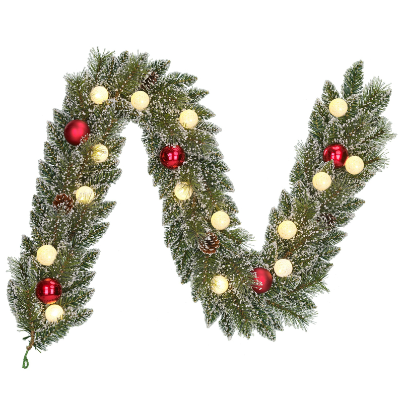 Χριστουγεννιάτικη Γιρλάντα 180εκ. Με 15 Led Φωτάκια Edelman Kaprun 1166287