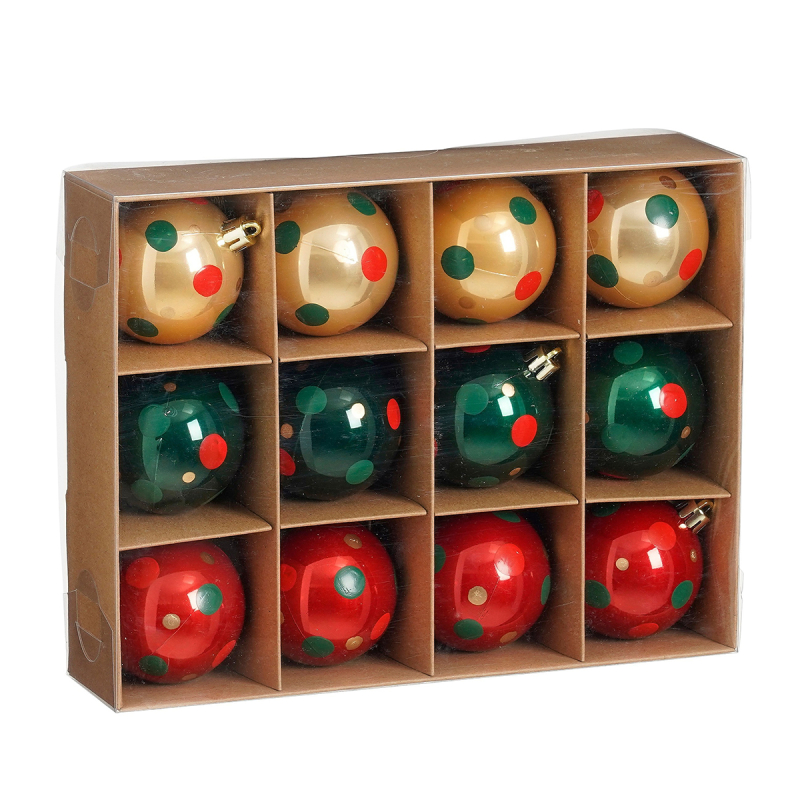 Χριστουγεννιάτικες Μπάλες (Σετ 12τμχ) Edelman 1170814