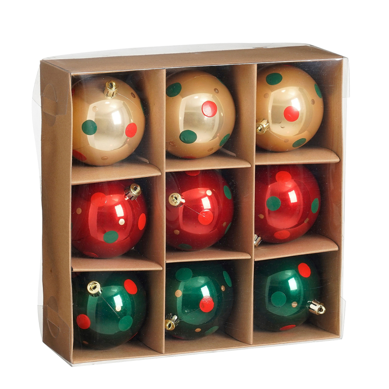 Χριστουγεννιάτικες Μπάλες (Σετ 9τμχ) Edelman 1170815