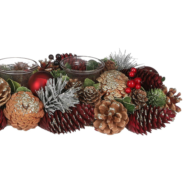 Χριστουγεννιάτικο Κηροπήγιο Για Ρεσώ 4 Θέσεων (54x16.5x10) Edelman Eton Red 1180498