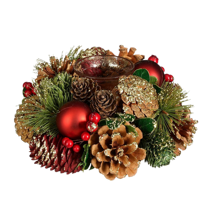 Χριστουγεννιάτικο Κηροπήγιο Για Ρεσώ (Φ19x9) Edelman Eton Red 1180499