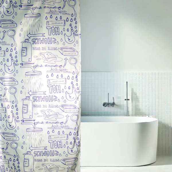 Κουρτίνα Μπάνιου (180x200) Με Κρίκους San Lorentzo SL8031