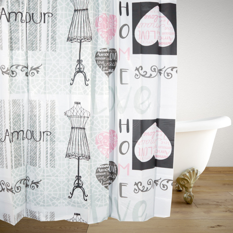 Κουρτίνα Μπάνιου Πλαστική (180x180) Με Κρίκους San Lorentzo Shelf