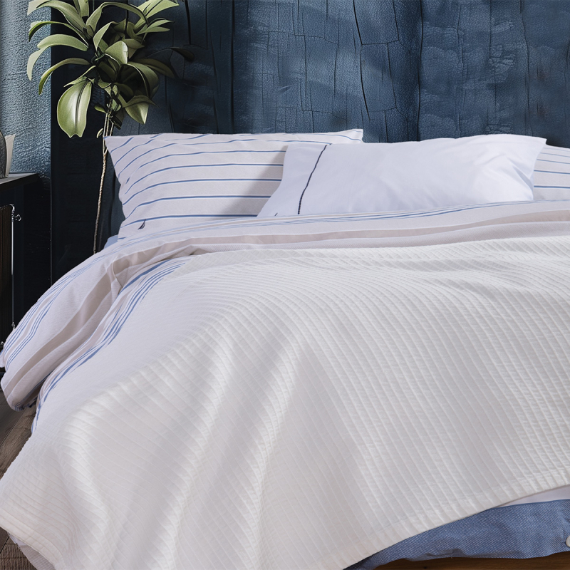 Κουβερτόριο Υπέρδιπλο (230x240) Ματλασέ Nautica Nef-Nef Homeware Nau Off White