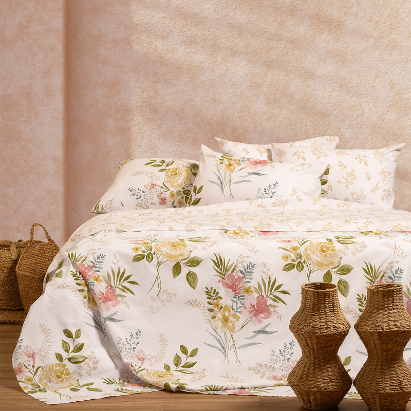 Παπλωματοθήκη Υπέρδιπλη (225x245) 2 Όψεων Melinen Casual Line Sylvie Beige