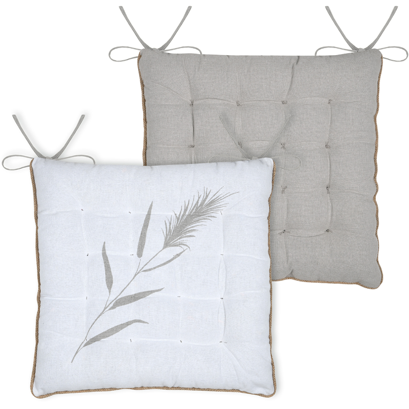 Μαξιλάρι Καρέκλας 2 Όψεων (38x38+4) S-F Pampa Ecru CUD818002GAL