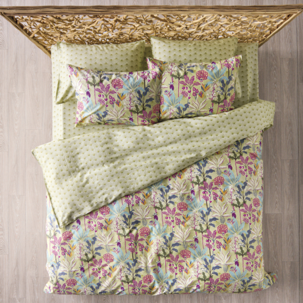 Κουβερλί Υπέρδιπλο (230x250) 2 Όψεων Kentia Stylish Zuba 10 Green