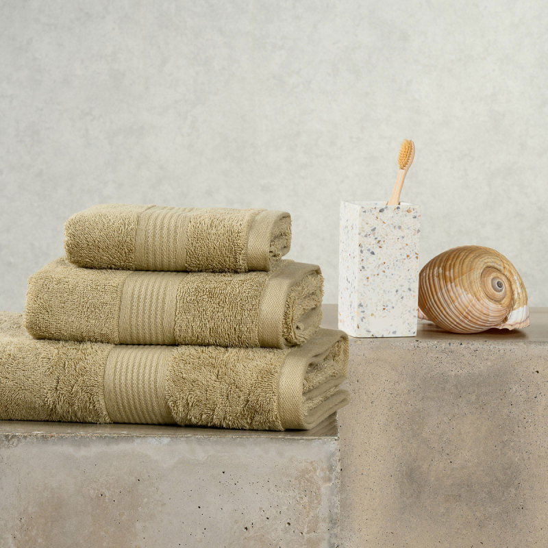 Πετσέτες Μπάνιου (Σετ 3τμχ) Melinen Kenzo Olive 450gsm