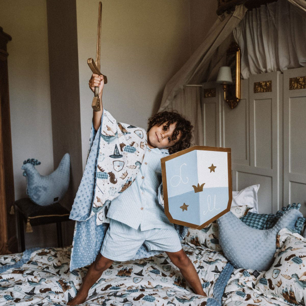 Κουβέρτα Minky Αγκαλιάς (80x100) La Millou Prince Wind Blue