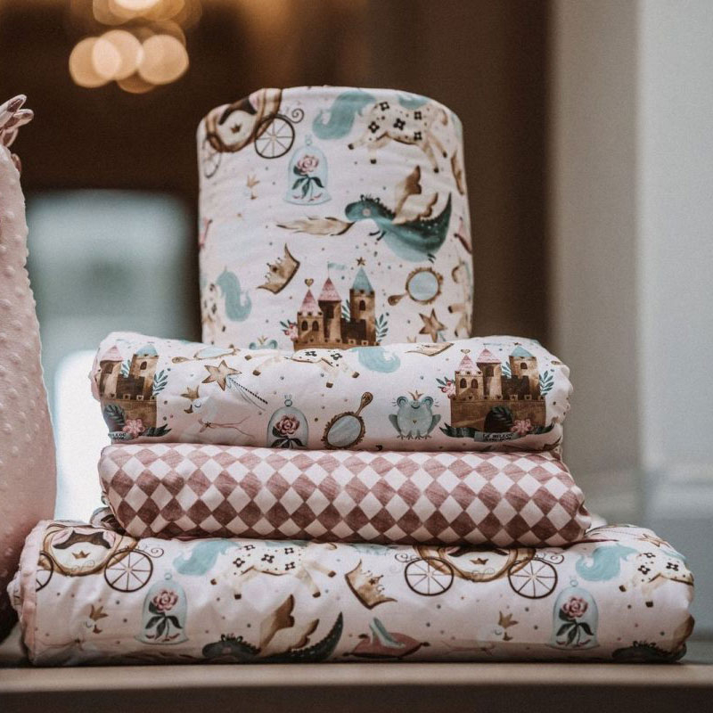 Πάντα Κούνιας (210X25) La Millou Princess Chessboard Home Βρεφικά Προίκα Μωρού Πάντες Βρεφικές Spitishop