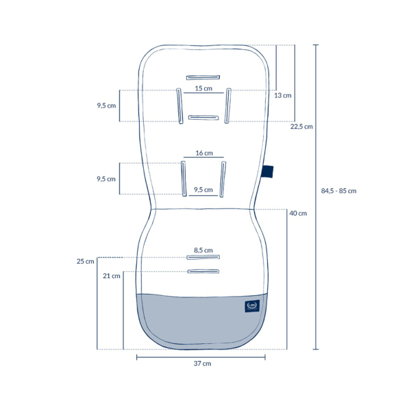 Στρωματάκι Καροτσιού La Millou Rossie Velvet Smoke Rose