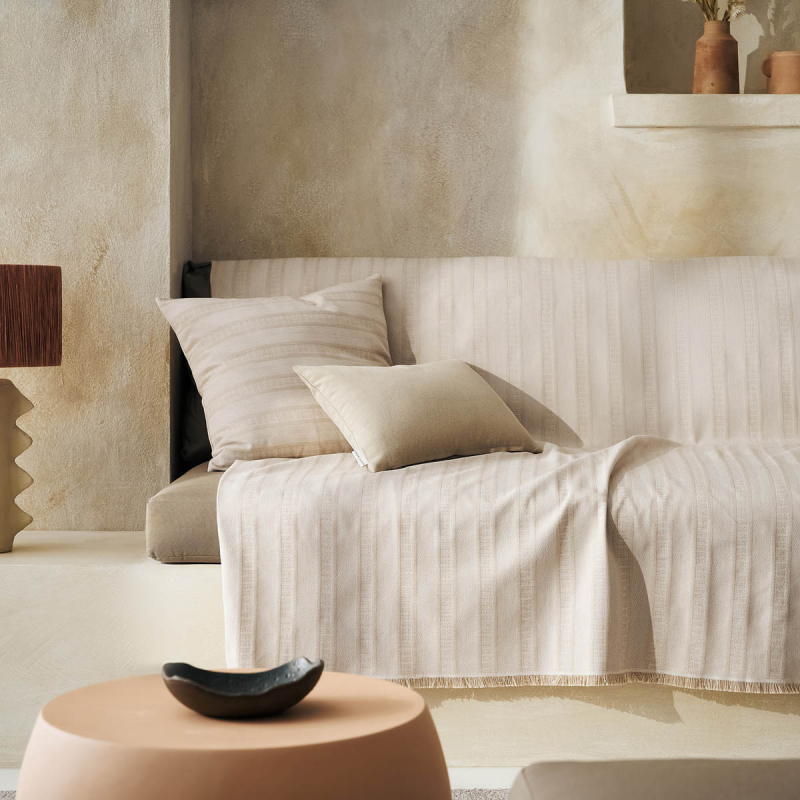 Ριχτάρι Πολυθρόνας (180x180) Gofis Home Laurel Hemp Beige 731/04