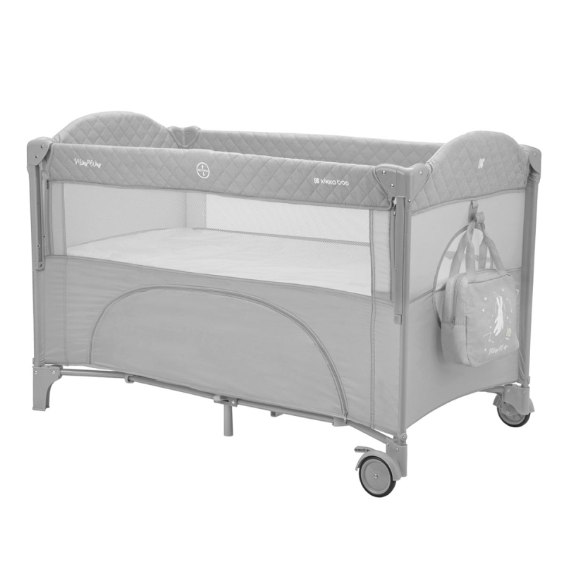 Παρκοκρέβατο 2 Θέσεων (0+ Μηνών/Έως 15kg) Kikka Boo Milky Way Grey 2023