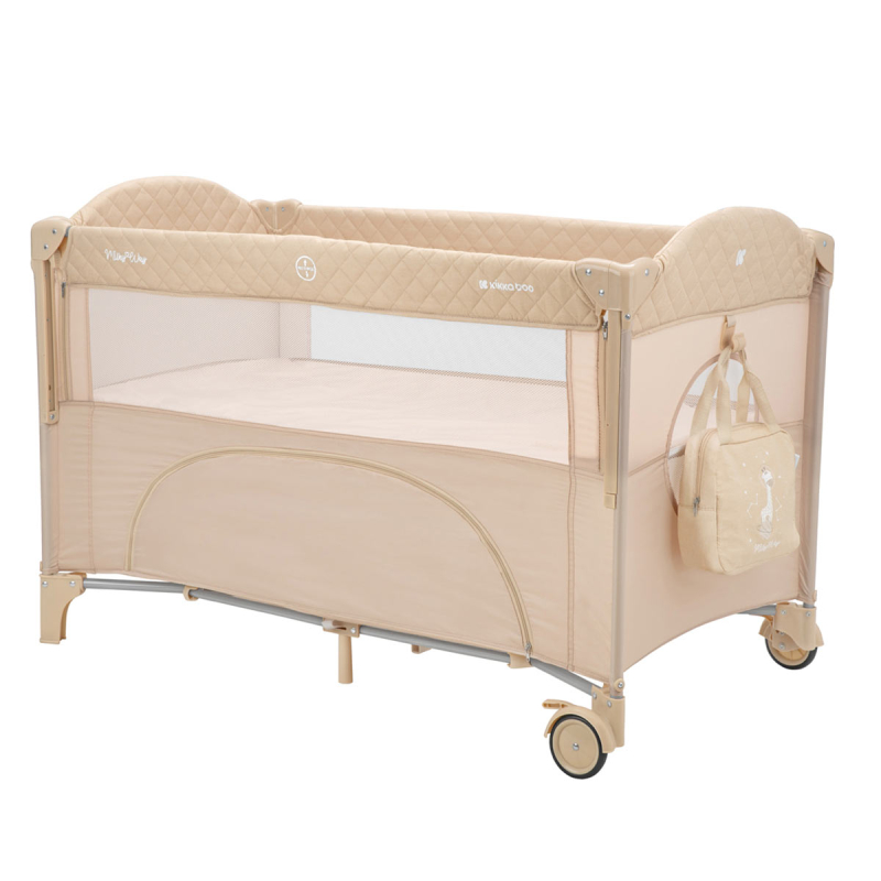 Παρκοκρέβατο 2 Θέσεων (0+ Μηνών/Έως 15kg) Kikka Boo Milky Way Beige 2023