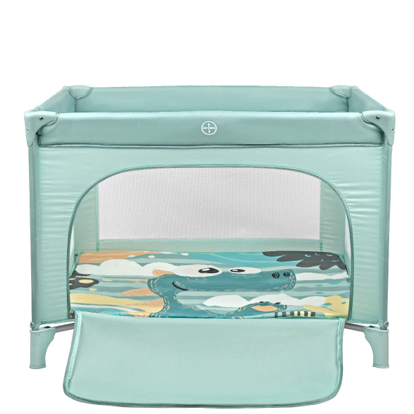Παρκοκρέβατο (6-36 Μηνών/Έως 15kg) Kikka Boo Enjoy Mint Dino 2023