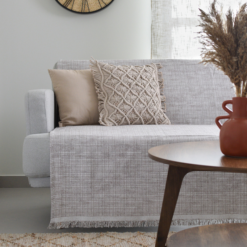 Ριχτάρι Καναπέ Τριθέσιου (180x300) Ravelia Quadro Brown