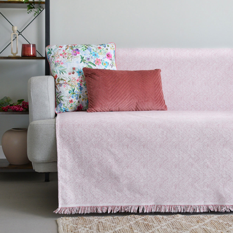 Ριχτάρι Καναπέ Τετραθέσιου (180x350) Ravelia Pesce Pink