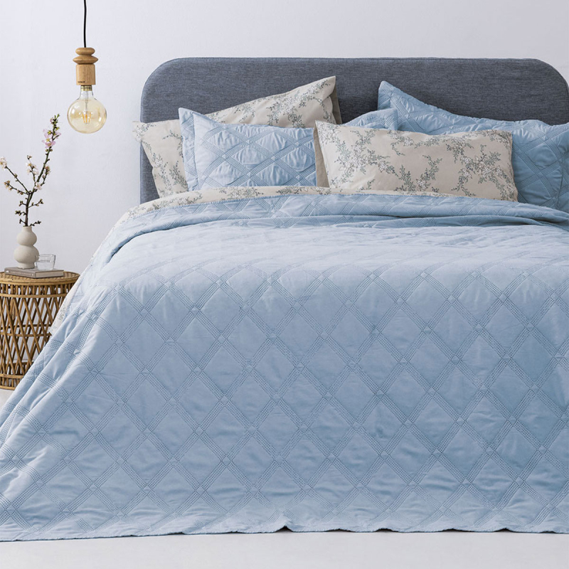 Κουβερλί Υπέρδιπλο (Σετ 220x240) Palamaiki Ifigenia Denim