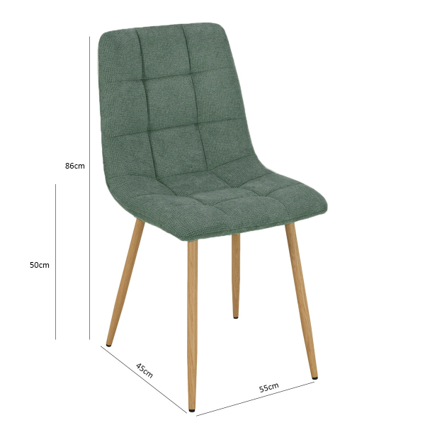 Καρέκλα Τραπεζαρίας (55x45x88) Spitishop Stol Green