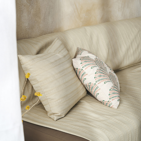 Ριχτάρι Καναπέ Τριθέσιου (180x310) Gofis Home Laurel Plant Green 731/18