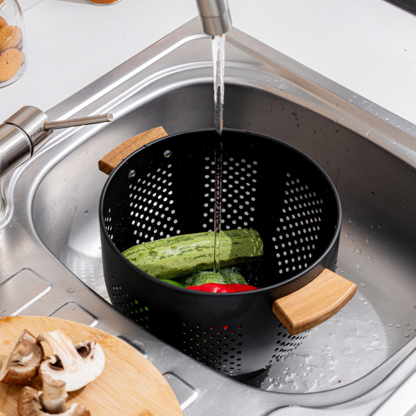 Σουρωτήρι (Φ22) Estia Allure Μαύρο 01-19228