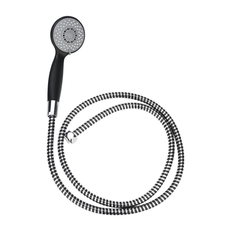 Τηλέφωνο Μπάνιου Με Σπιράλ (Σετ) Estia Μαύρο 02-23812