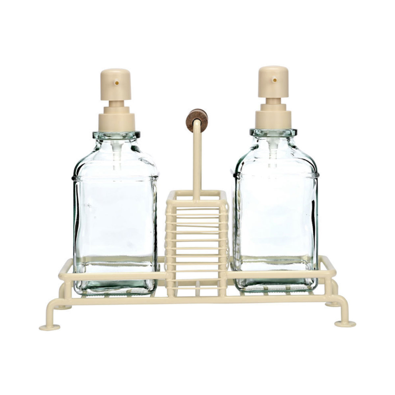 Δοχεία Υγρού Πιάτων Με Θήκη Για Σφουγγάρι & Βάση Estia Allure Ivory 01-26226