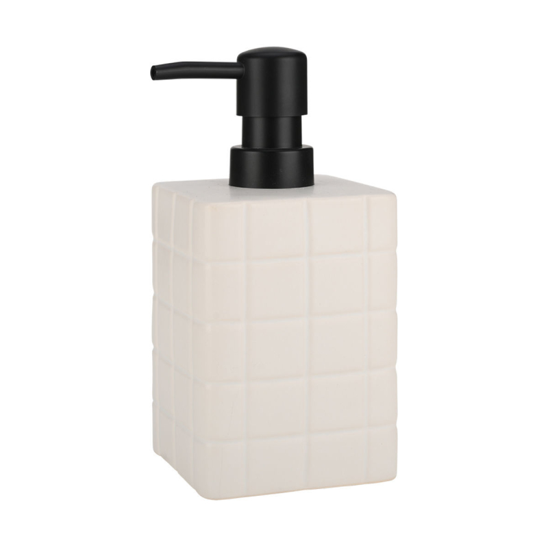 Dispenser Μπάνιου 450ml (7.5x7.5x15) Estia Tiles Λευκό 02-27728