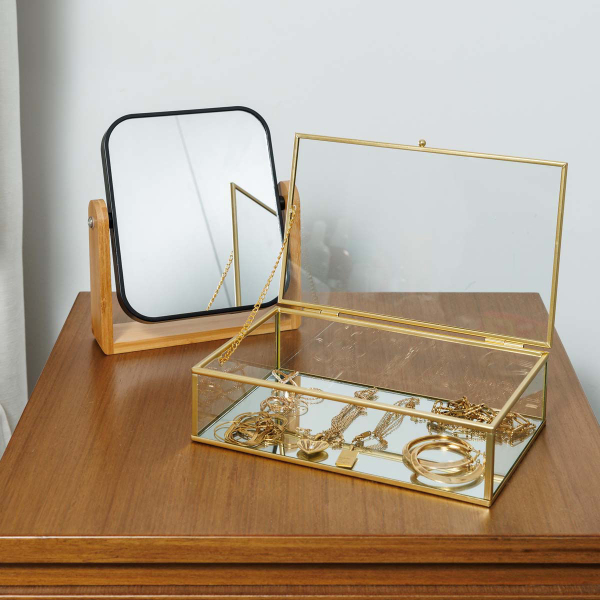 Κουτί Αποθήκευσης (24x14x6) Estia Χρυσό 02-28183