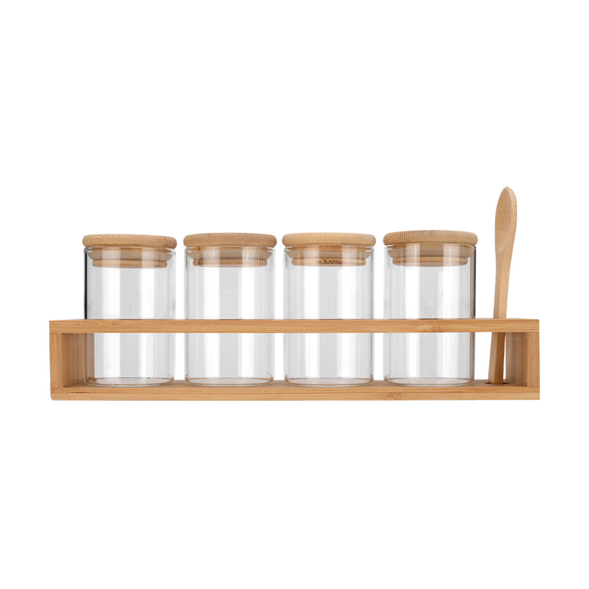 Βαζάκια Μπαχαρικών (Σετ 5Τμχ) σε Σταντ Estia Bamboo Essentials 01-28206 Home Οργάνωση & Αποθήκευση Κουζίνας Βάζα - Δοχεία Αποθήκευσης Spitishop
