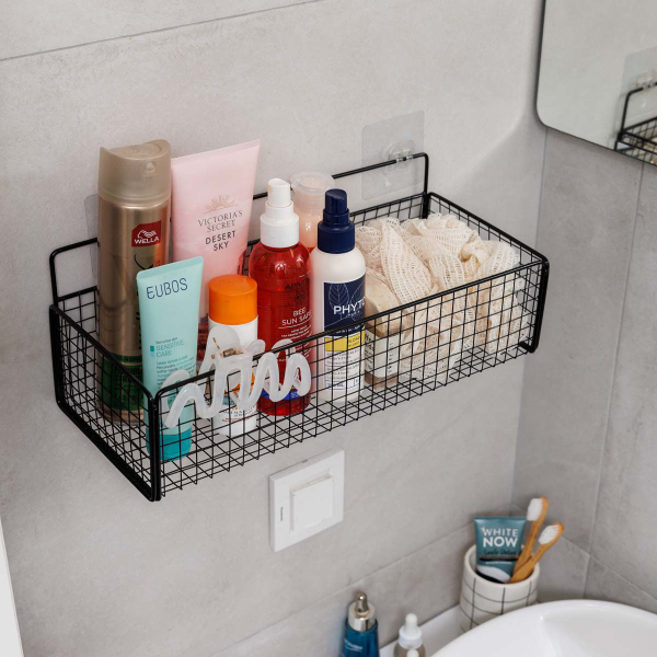 Κρεμαστό Καλάθι Αποθήκευσης (36x15x13) Estia Cage Μαύρο 02-28251