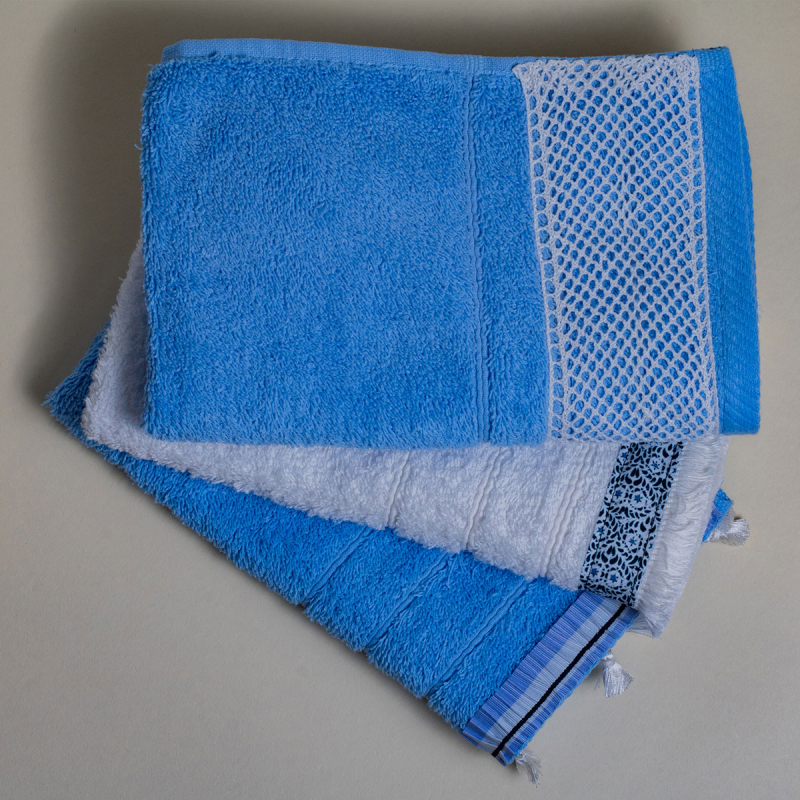 Πετσέτες Χεριών (Σετ 3τμχ) White Fabric Amente Multi 600gsm