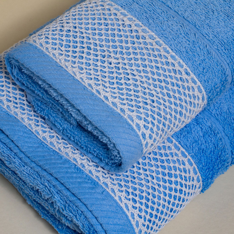 Πετσέτα Προσώπου (50x100) White Fabric Keira Ciel 600gsm