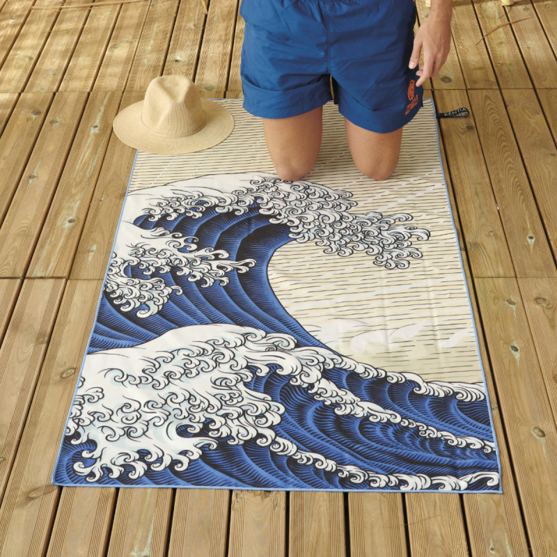 Πετσέτα Θαλάσσης Microfiber (80x160) 2 Όψεων Kentia Versus Resort 254 190gsm