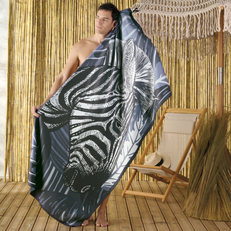 Πετσέτα Θαλάσσης Microfiber (90x180) 2 Όψεων Kentia Versus Resort 2517 190gsm