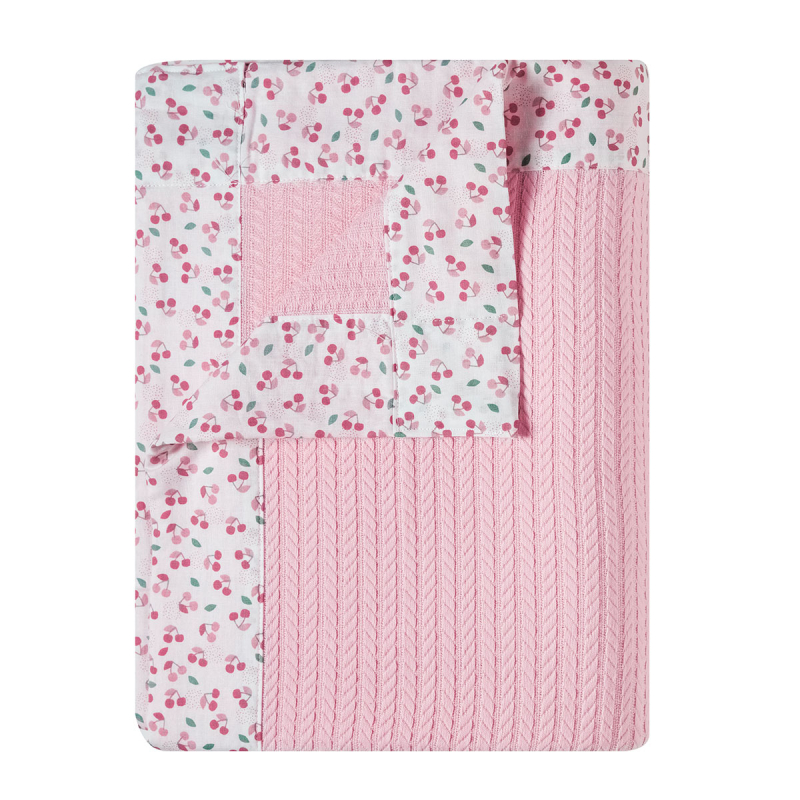 Κουβέρτα Πλεκτή Αγκαλιάς (80x100) Kentia Stylish Cereza