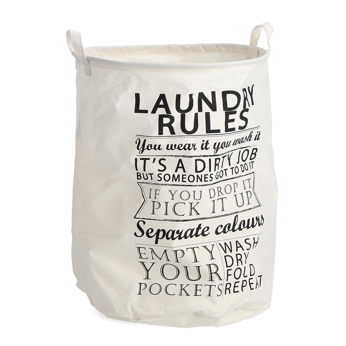 Καλάθι Απλύτων (Φ38X48) Z-L Laundry Rules 14260 Home Μπάνιο Καλάθια Spitishop