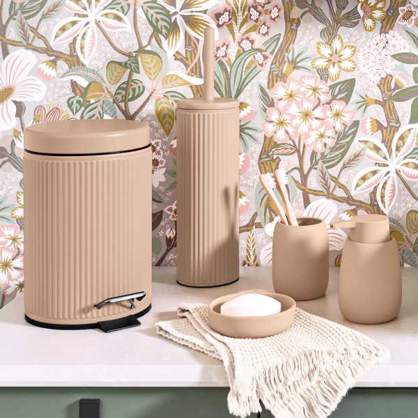 Κάδος Απορριμμάτων Μπάνιου (Φ17x26) Z-L 3lt Almond 18964