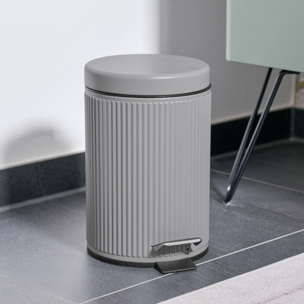 Κάδος Απορριμμάτων Μπάνιου (Φ17x26) Z-L 3lt Grey 18965