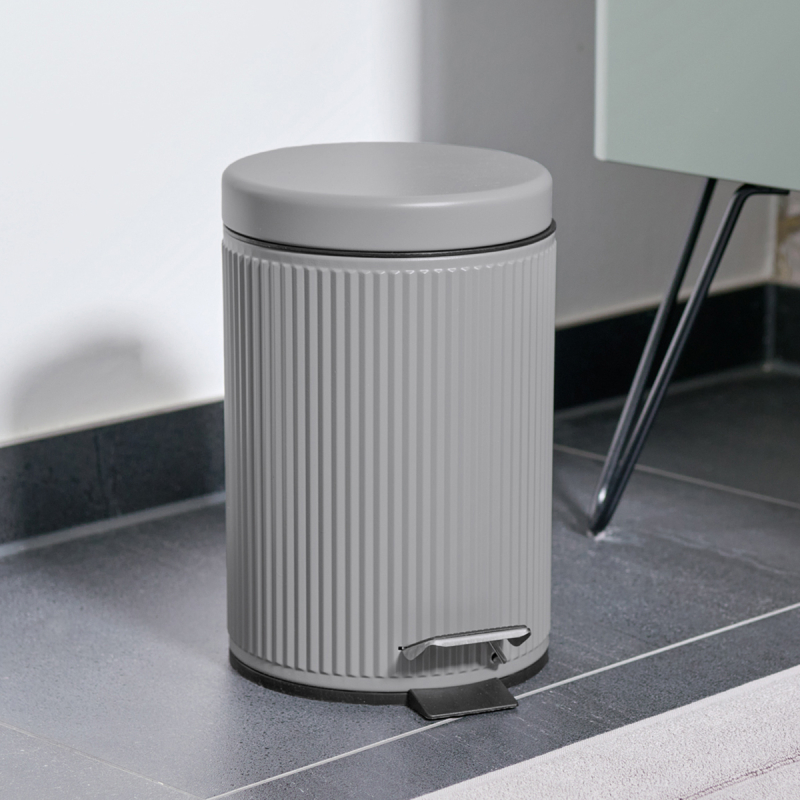 Κάδος Απορριμμάτων Μπάνιου (Φ17x26) Z-L 3lt Grey 18965