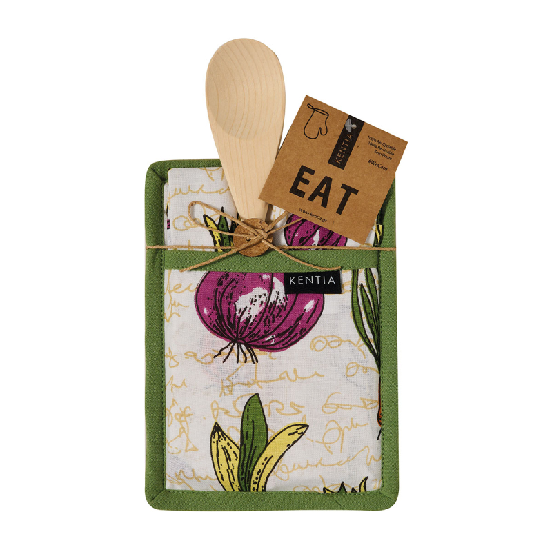 Ποτηρόπανο + Πιάστρα Κουζίνας + Κουτάλα (Σετ 3τμχ) Kentia Loft Mestolo 251