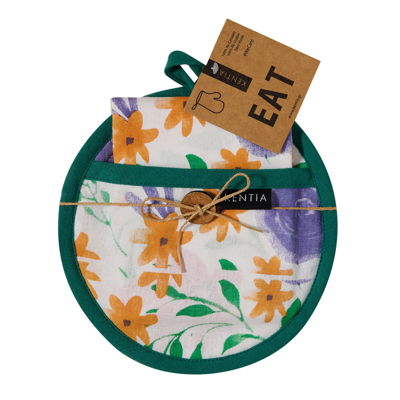 Ποτηρόπανο + Πιάστρα Κουζίνας (Σετ 2τμχ) Kentia Loft Pot 251