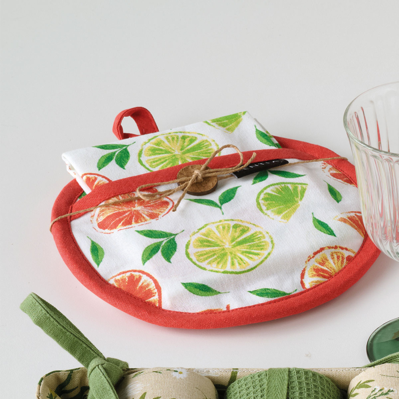 Ποτηρόπανο + Πιάστρα Κουζίνας (Σετ 2τμχ) Kentia Loft Pot 253