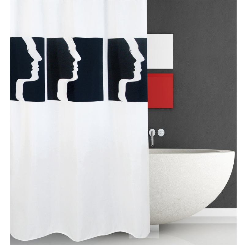 Κουρτίνα Μπάνιου (240x180) Με Κρίκους San Lorentzo