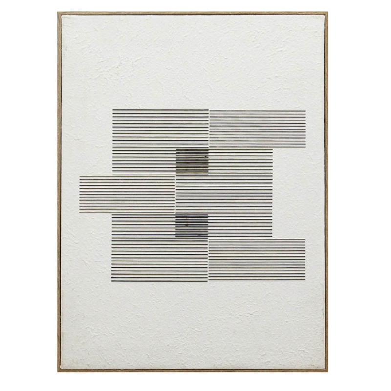 Πίνακας Με Κορνίζα (60x45) Espiel Λευκό/Γκρι FAL317